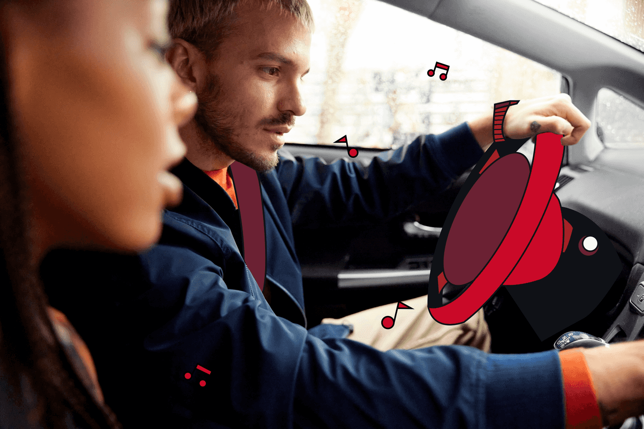 people in car