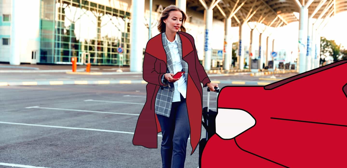 Employee booking a Freenow Chauffeur Service