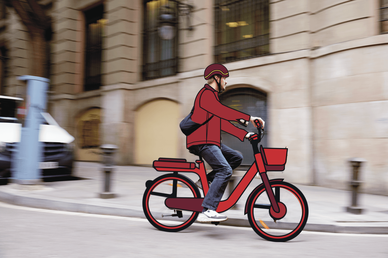 Fahrradfahren in der Stadt