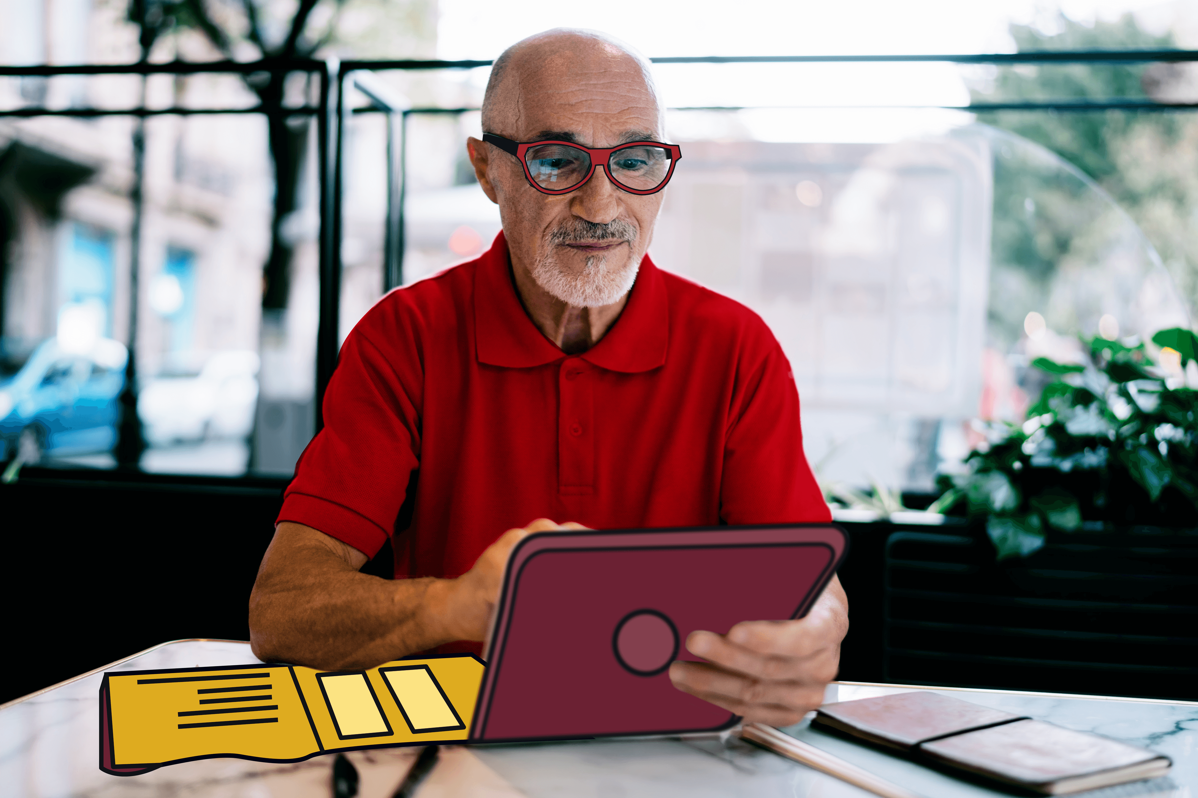 Ein Facility Manager am Tablet