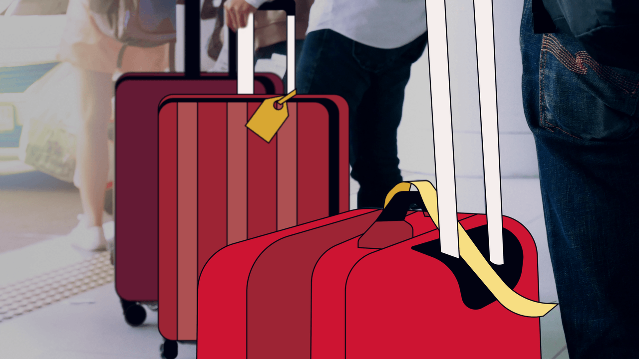 Handgepäcks Koffer auf Geschäftsreisen
