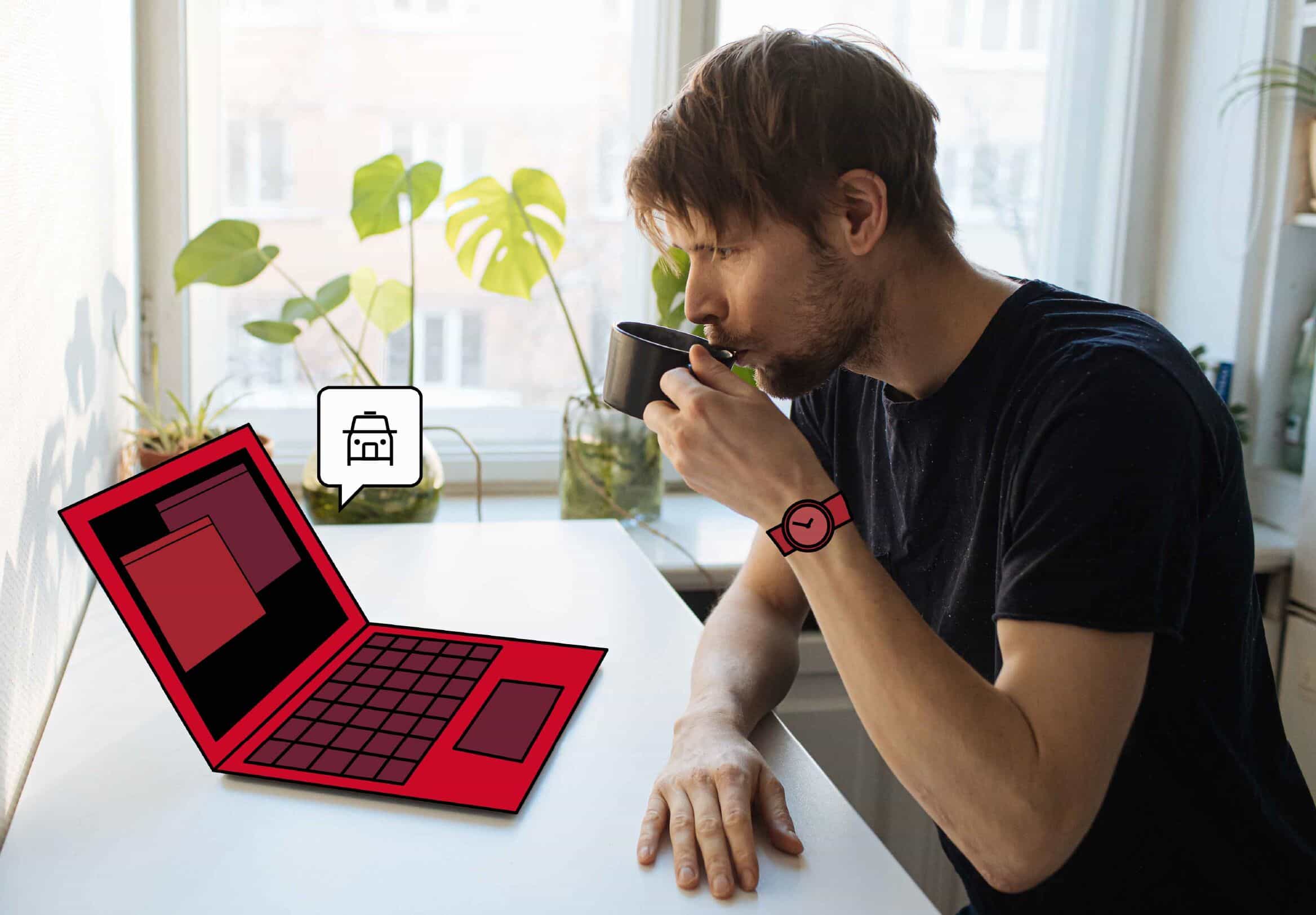 Employee reading the Freenow Blog